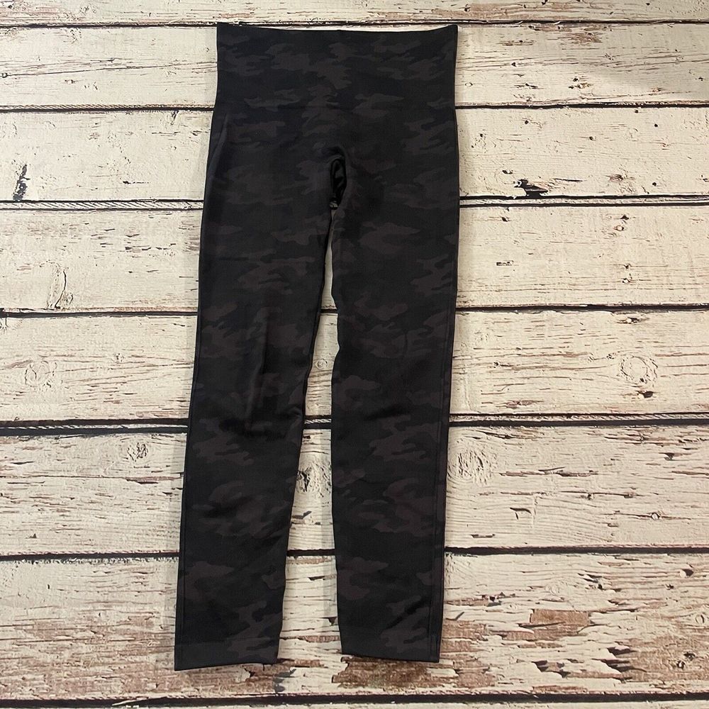 Spanx Shapewear Legging Women Large Gray Camo Look At Me Now Seamless Athleisure